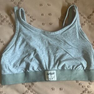 aerie cotton high neck longline bralette
